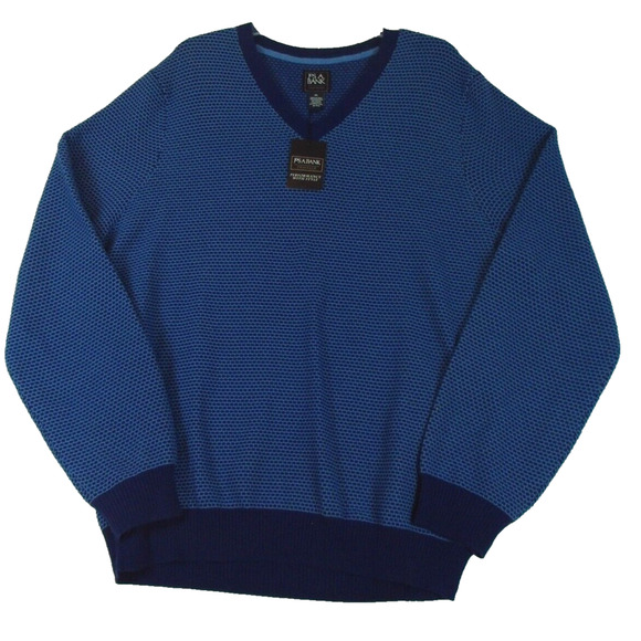 Jos. A. Bank Men's Traveler Performance Long Sleeve Sweater, Blue Size XXL NWT - Picture 1 of 11